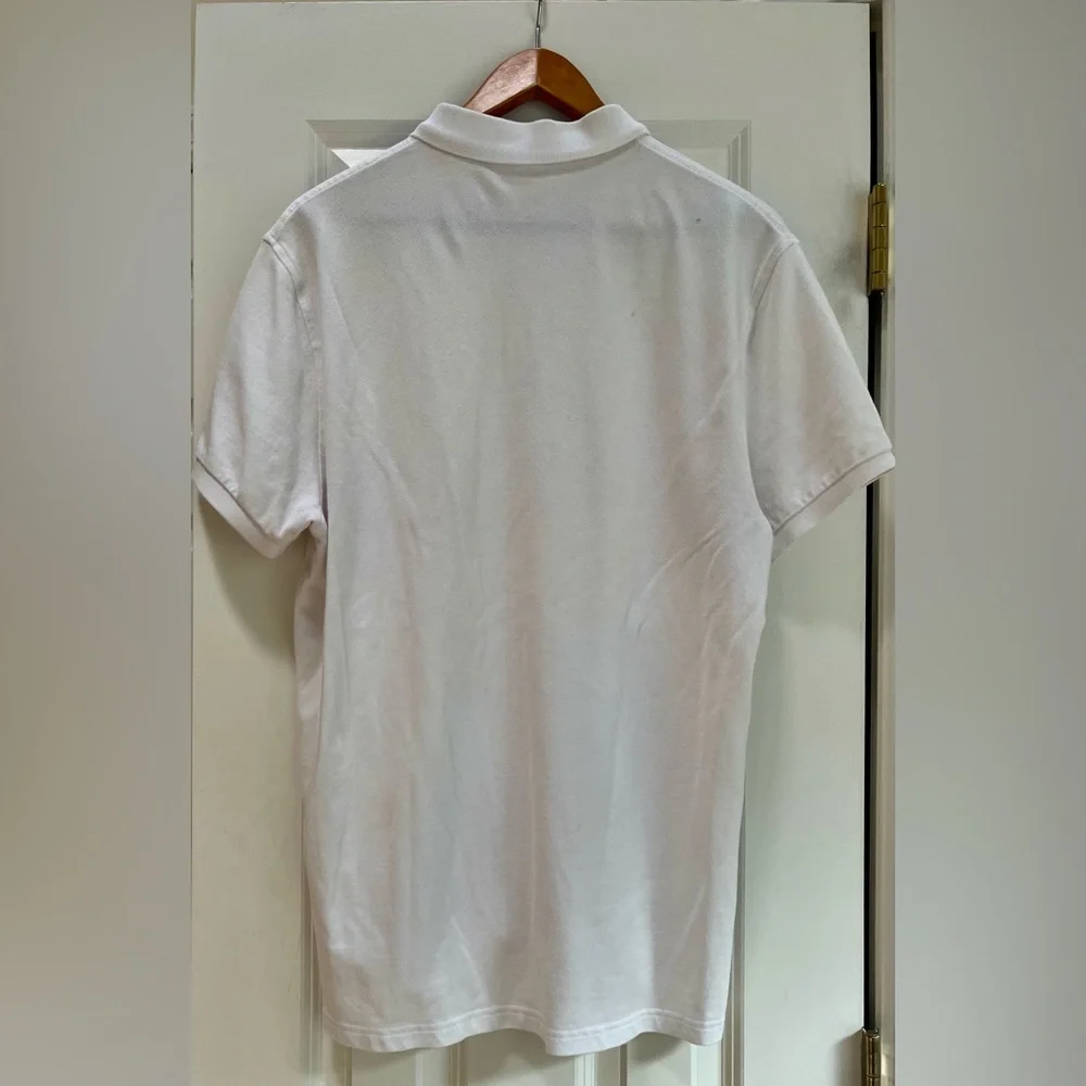 J. Crew pique polo in white